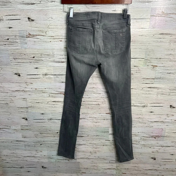 Rag & Bone Women's Skinny Slim Gray Wash Buxton Stretch Jeans Mid RIse Size 25 - Picture 10 of 10